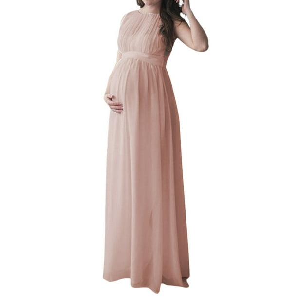 NEW Pink Boutique Ladies Sun State Of Mind Pink Frill Top Chiffon Maxi Dress